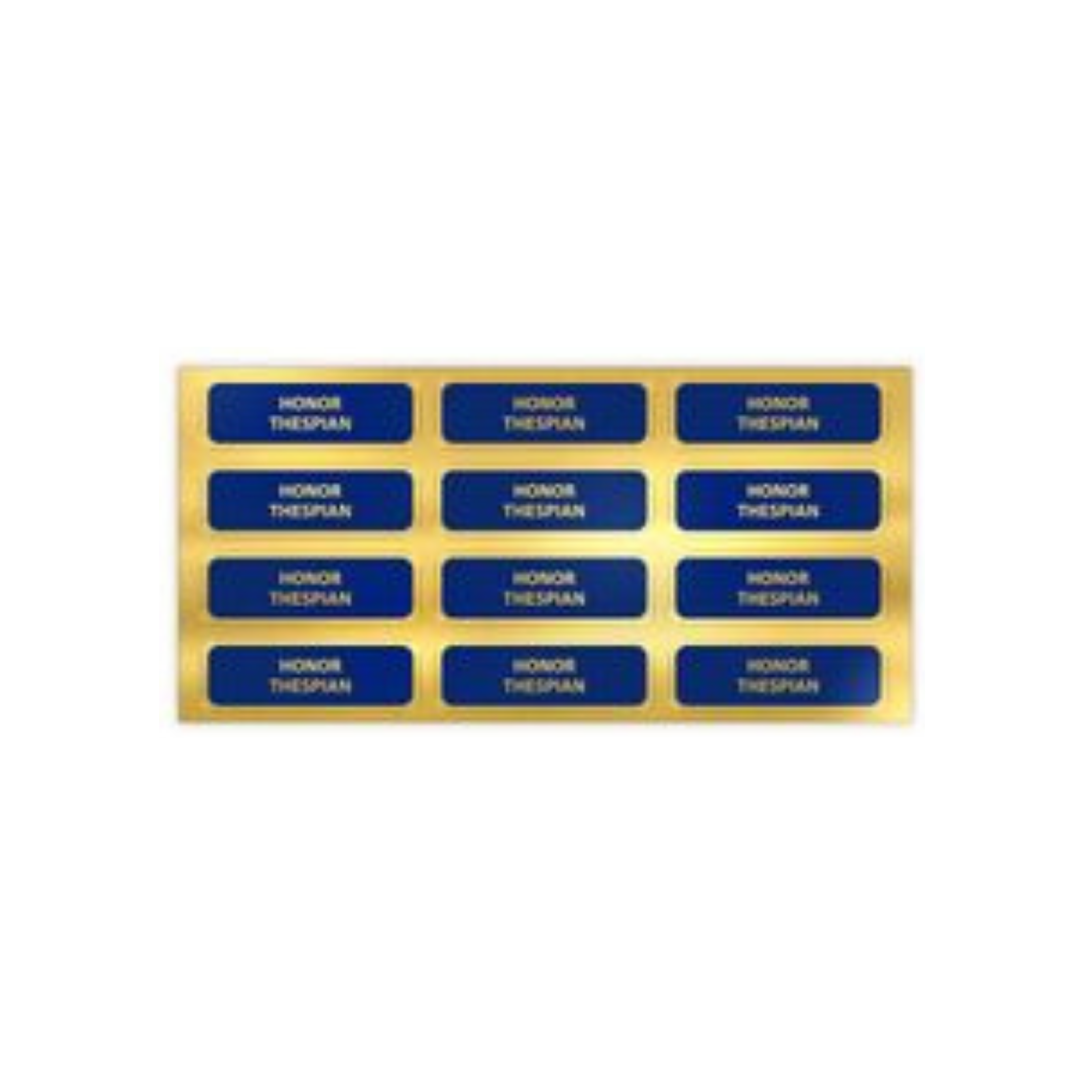 Honor Thespian Bars Sheet of 12