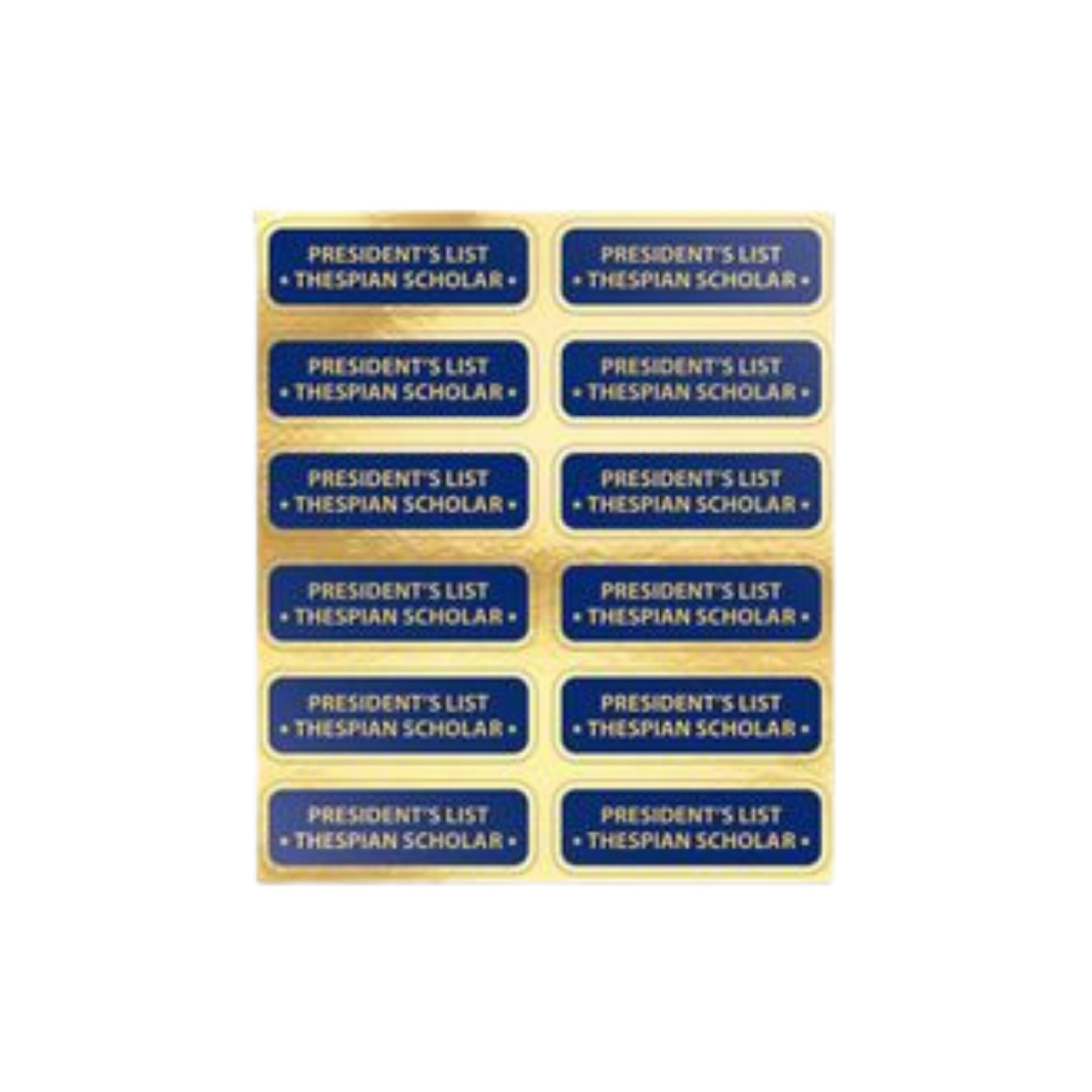 Presidents List Scholar Sheet of 12