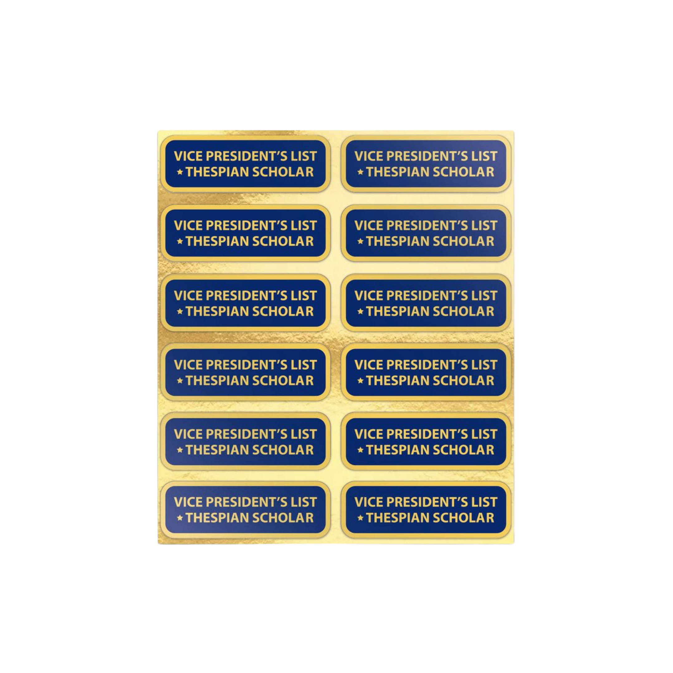 VP List Scholar Sheet of 12
